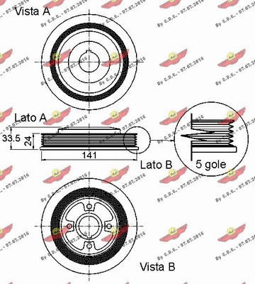 Belt Pulley, crankshaft