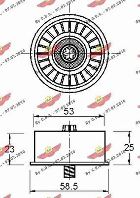 Deflection/Guide Pulley, timing belt