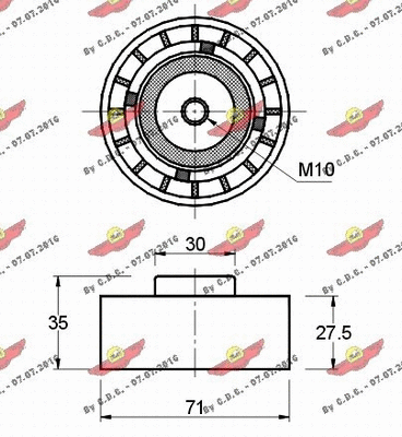 Deflection/Guide Pulley, timing belt