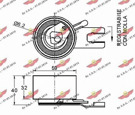 Tensioner Pulley, timing belt