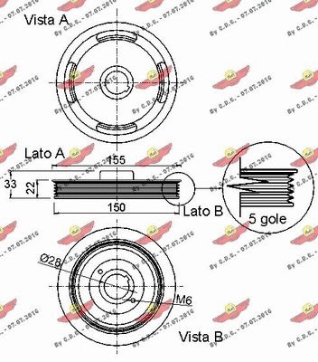 Belt Pulley, crankshaft