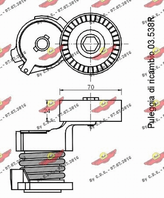 Belt Tensioner, V-ribbed belt