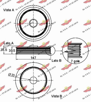 Belt Pulley, crankshaft