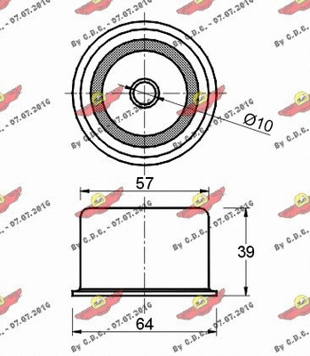 Deflection/Guide Pulley, timing belt