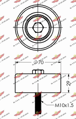 Deflection/Guide Pulley, V-ribbed belt