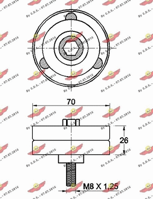 Deflection/Guide Pulley, V-ribbed belt