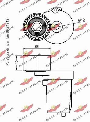 Belt Tensioner, V-ribbed belt