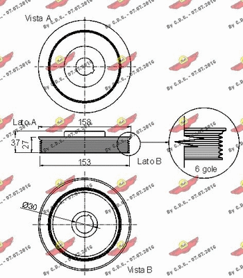 Belt Pulley, crankshaft
