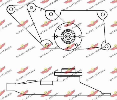 Belt Tensioner, V-ribbed belt