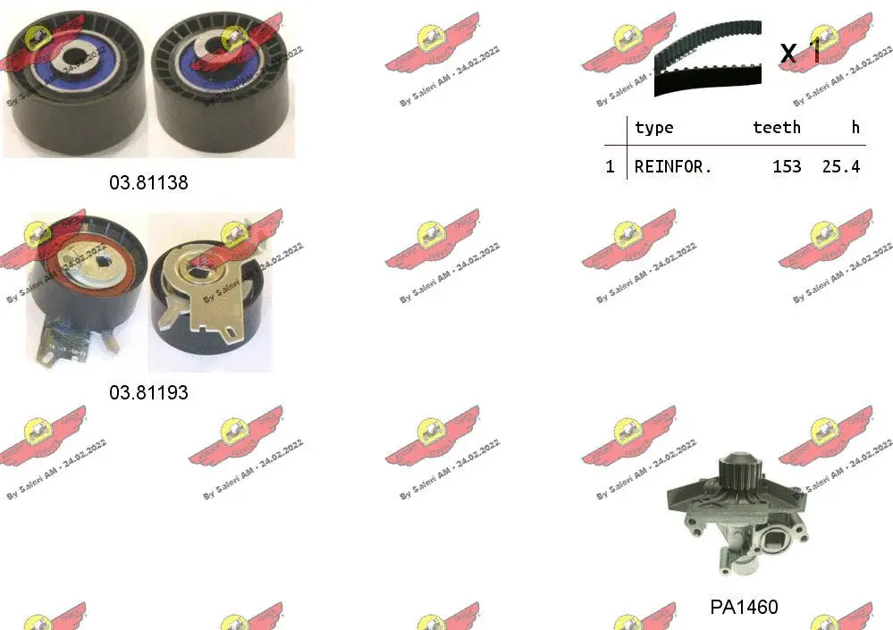 Water Pump & Timing Belt Kit (04.5345PA)