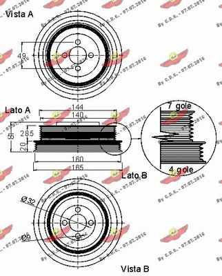 Belt Pulley, crankshaft