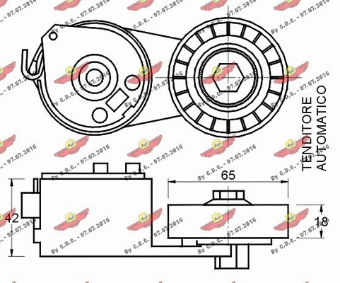 Deflection/Guide Pulley, V-ribbed belt