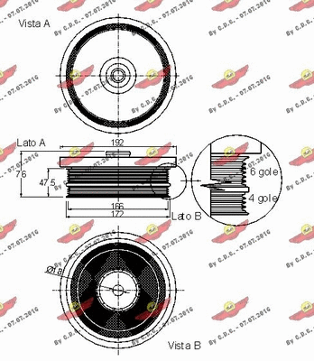 Belt Pulley, crankshaft