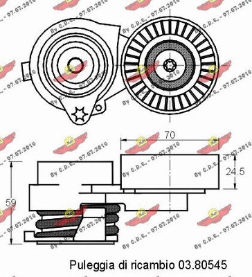 Belt Tensioner, V-ribbed belt