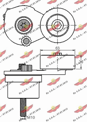 Belt Tensioner, V-ribbed belt