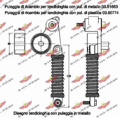 Belt Tensioner, V-ribbed belt