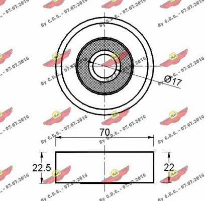 Deflection/Guide Pulley, V-ribbed belt