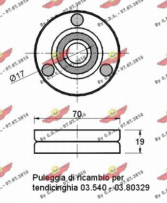 Deflection/Guide Pulley, V-ribbed belt
