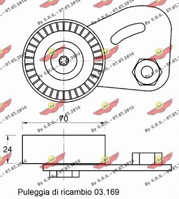 Belt Tensioner, V-ribbed belt