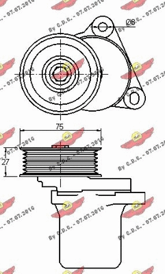 Belt Tensioner, V-ribbed belt