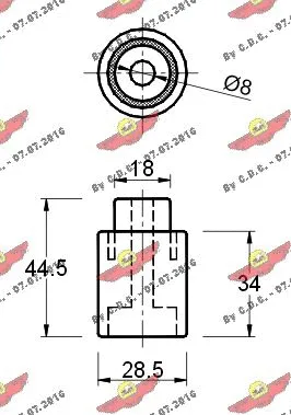 Deflection/Guide Pulley, timing belt