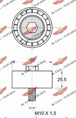 Deflection/Guide Pulley, V-ribbed belt