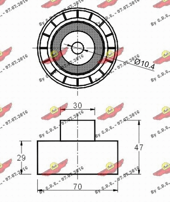 Deflection/Guide Pulley, timing belt