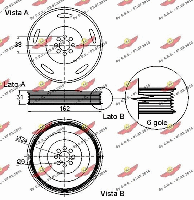 Belt Pulley, crankshaft