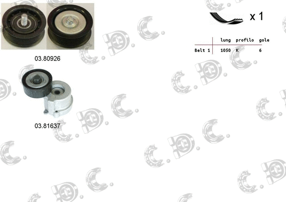 V-Ribbed Belt Set (06.0128)