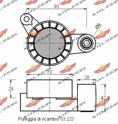 Belt Tensioner, V-ribbed belt