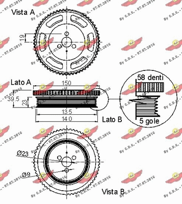 Belt Pulley, crankshaft