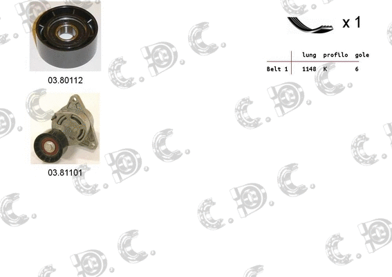 V-Ribbed Belt Set (06.0076)