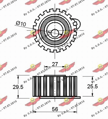 Deflection/Guide Pulley, timing belt
