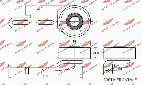 Belt Tensioner, V-ribbed belt