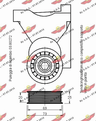 Belt Tensioner, V-ribbed belt