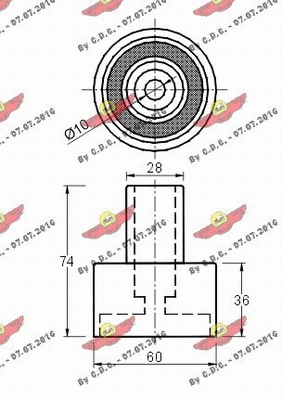 Deflection/Guide Pulley, timing belt