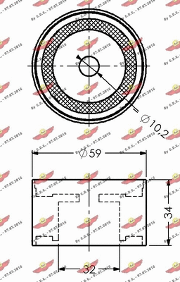 Deflection/Guide Pulley, timing belt