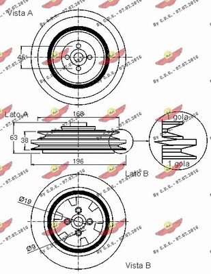 Belt Pulley, crankshaft