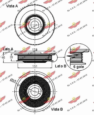 Belt Pulley, crankshaft