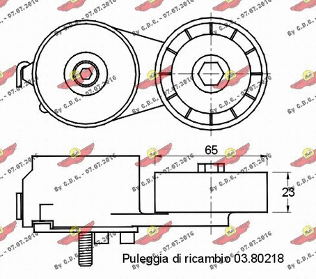 Belt Tensioner, V-ribbed belt