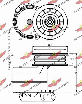 Belt Tensioner, V-ribbed belt