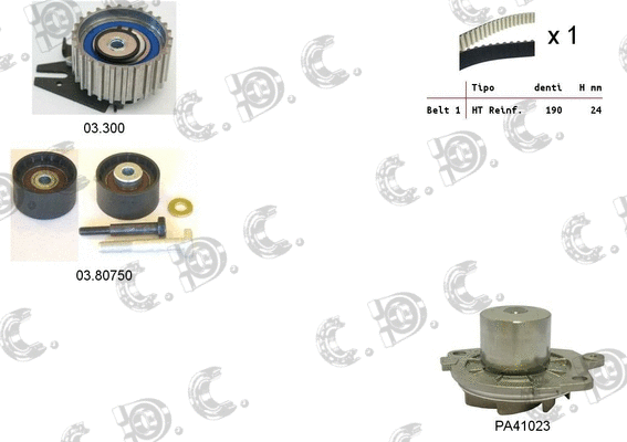 Water Pump & Timing Belt Kit (04.5282PA)