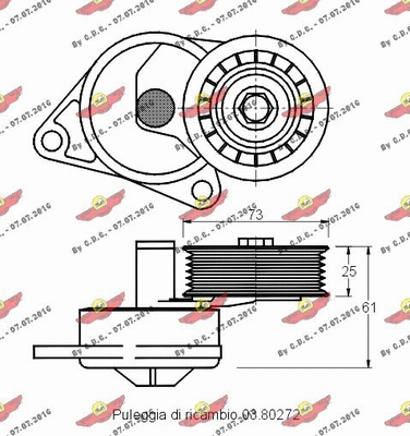 Belt Tensioner, V-ribbed belt