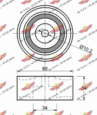 Deflection/Guide Pulley, timing belt