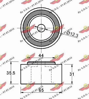 Deflection/Guide Pulley, timing belt