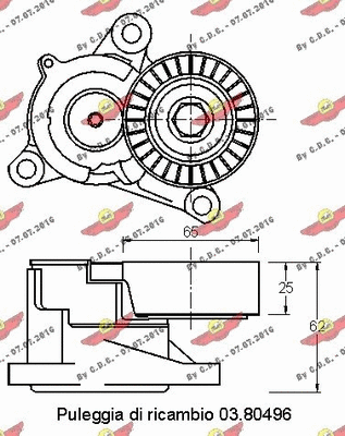 Belt Tensioner, V-ribbed belt