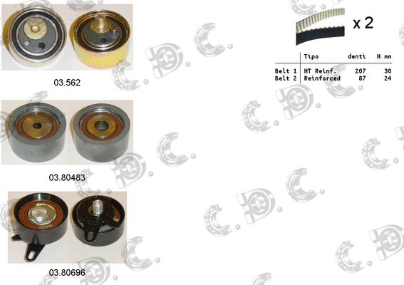 Timing Belt Kit (04.5362)