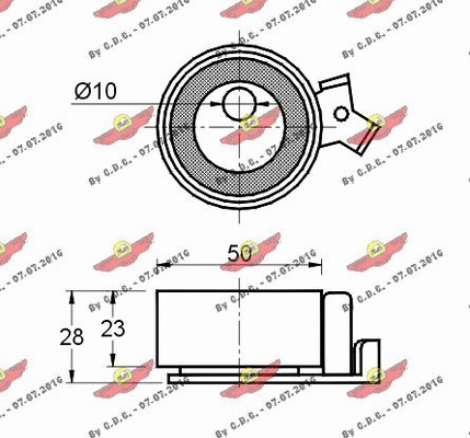 Belt Tensioner, V-ribbed belt