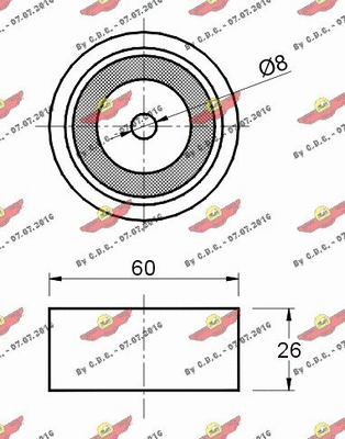 Deflection/Guide Pulley, V-ribbed belt