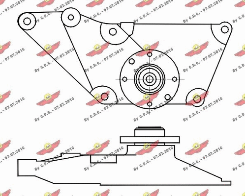 Belt Tensioner, V-ribbed belt